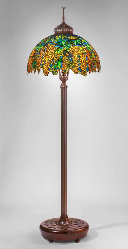 laburnum floor lamp louis comfort tiffany glass