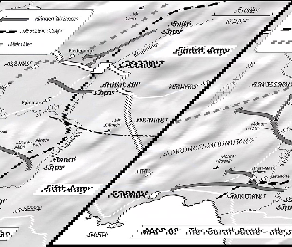 map fourth battle monte cassino