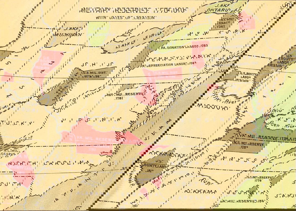 military land grants post revolution