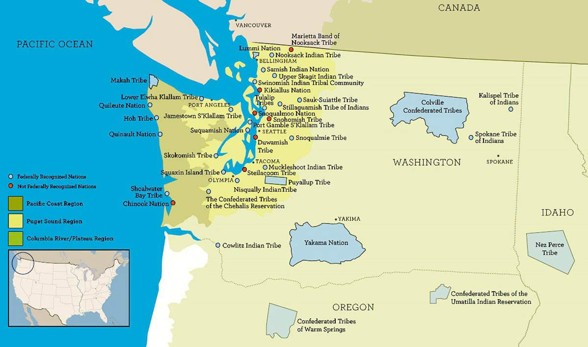 What tribes lived in the Pacific Northwest?