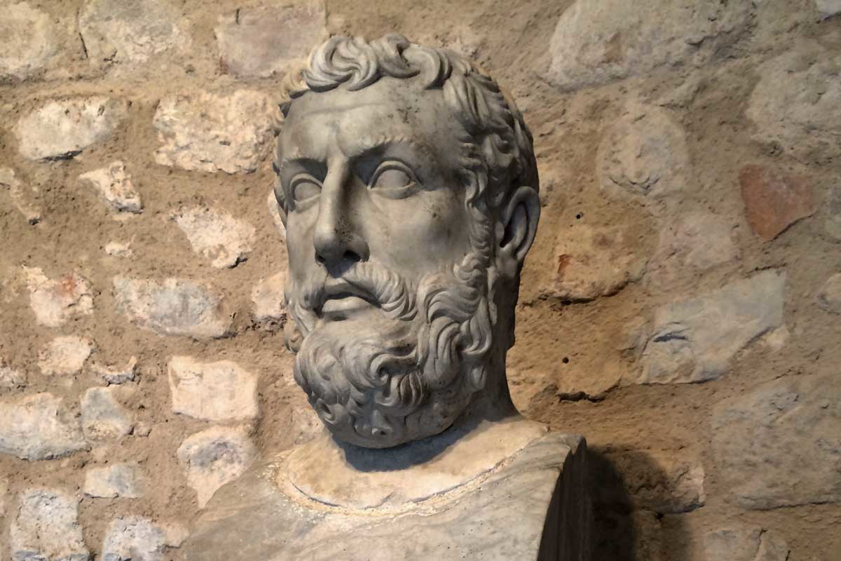 parmenides bust statue