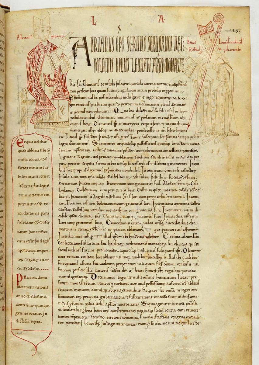 pope adrian manuscript