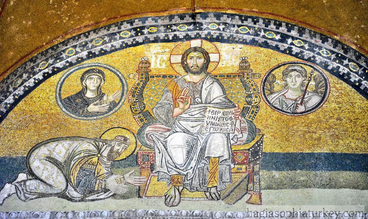 portrait emperor leo hagia sophia mosaic