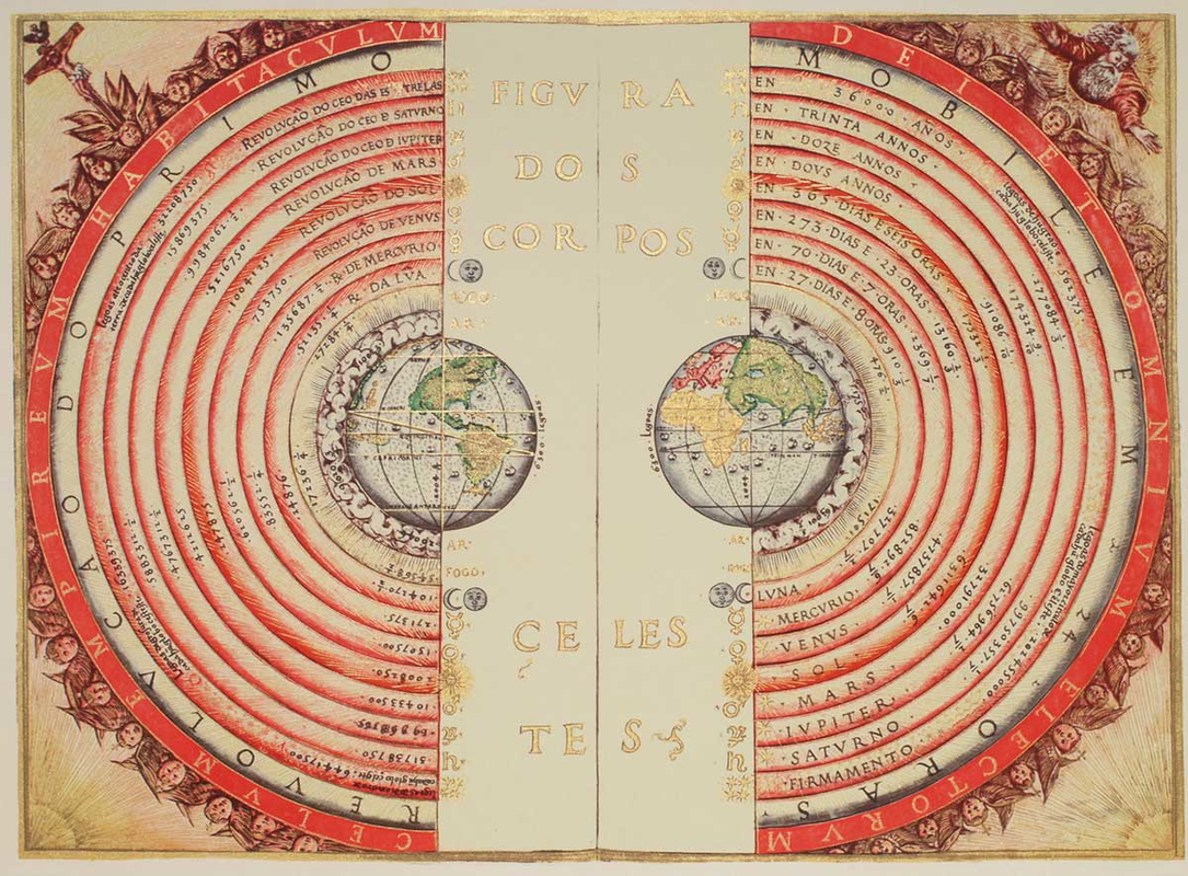 ptolemaic geocentric system illustration bartolomeu velho