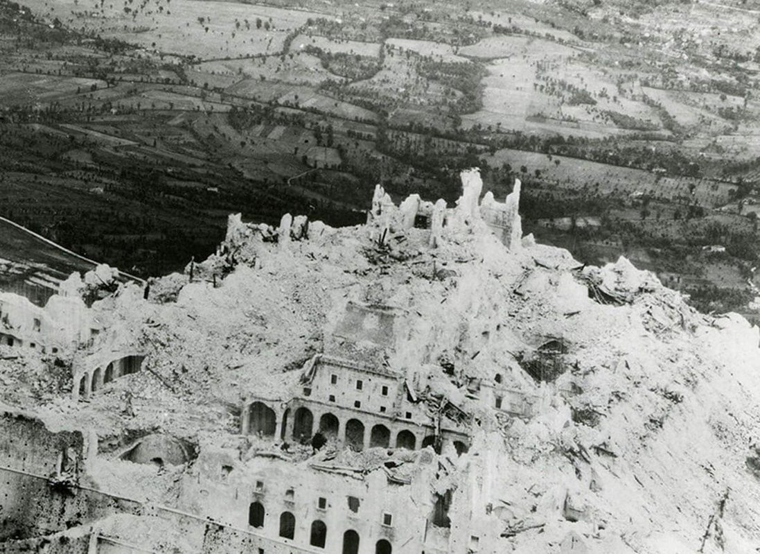 ruins of monte cassino bombed