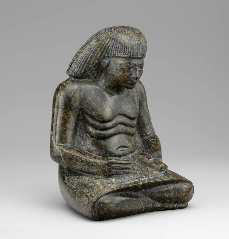seated scribe egyptian art