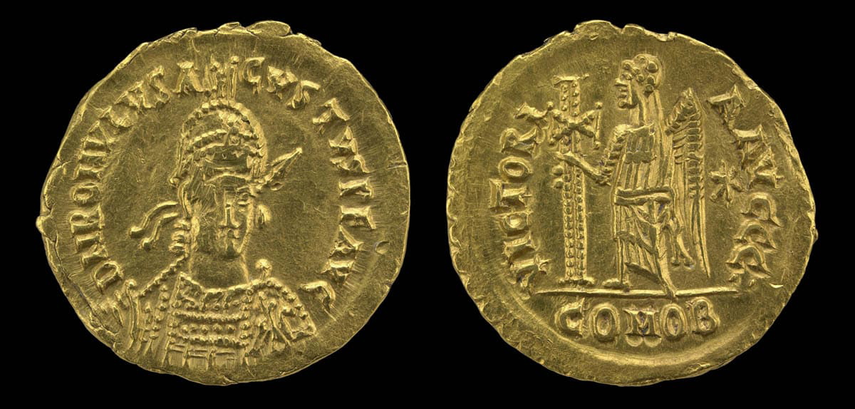 solidus romulus augustulus mediolanum british musuem