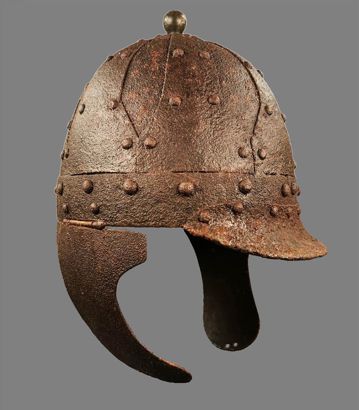 spangenhelm roman helmet rear