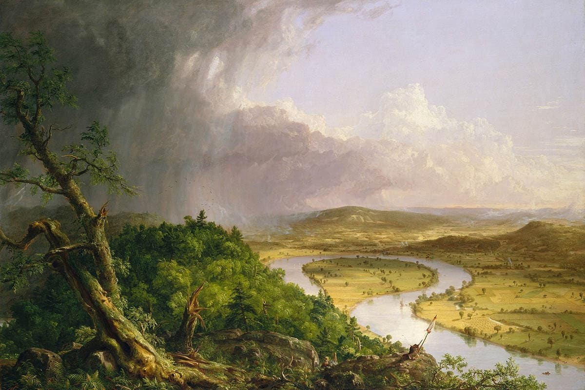 thomas cole hudson river school oxbow landscape painting