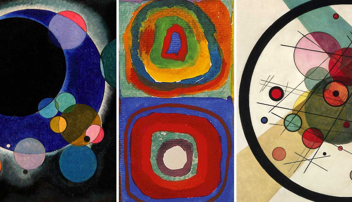 three paintings by wassily kandinsky