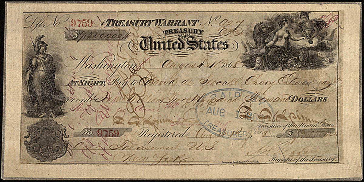 treasury check purchase of alaska