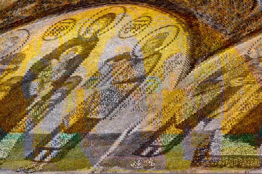 vestibule mosaic in hagia sophia falls of rome