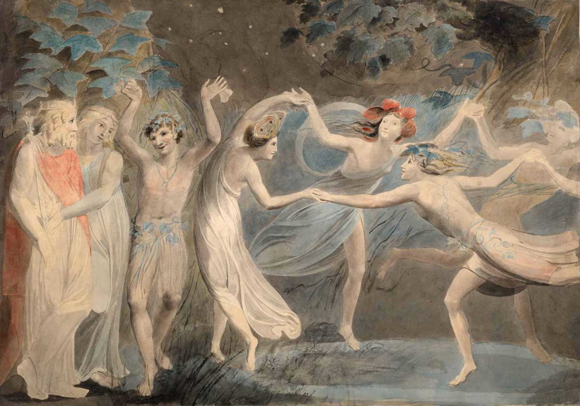 william blake oberon titania puck fairies dancing