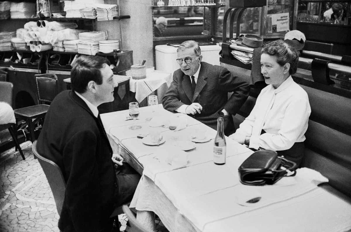 Sartre Beauvoir Lanzmann 1964