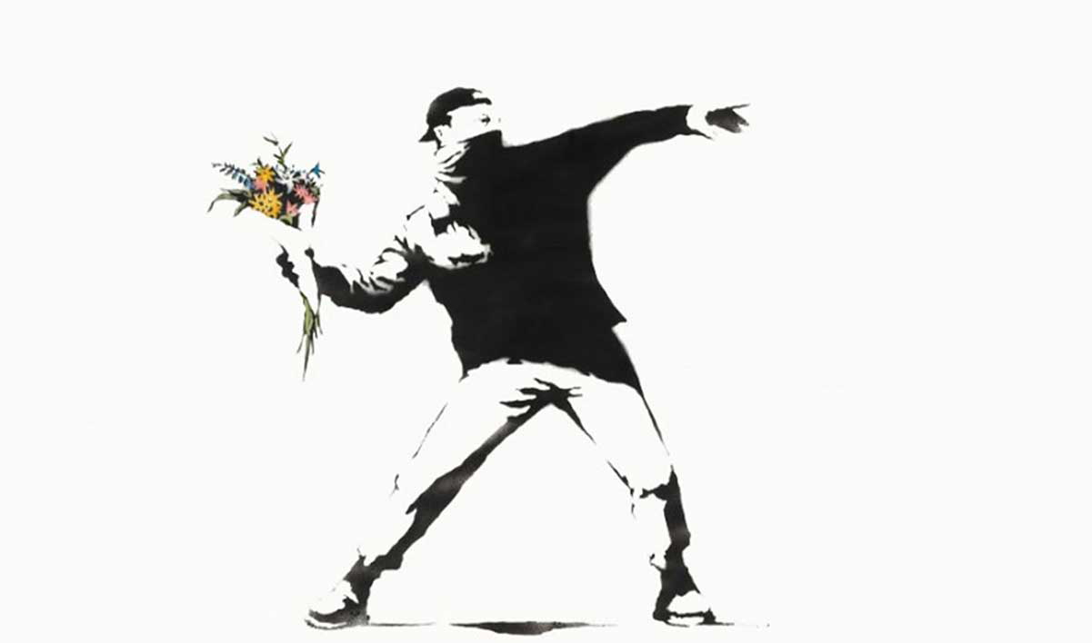 banksy love is in the air