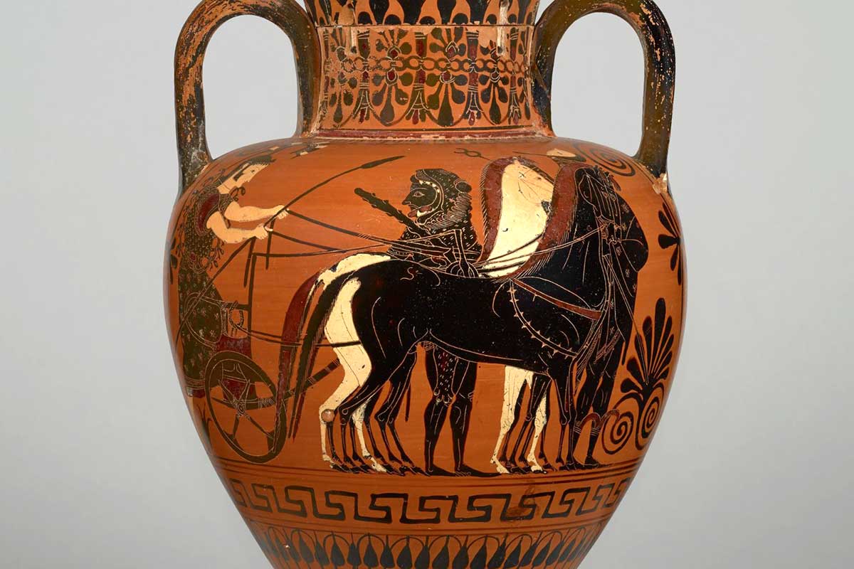 black figure greek amphora