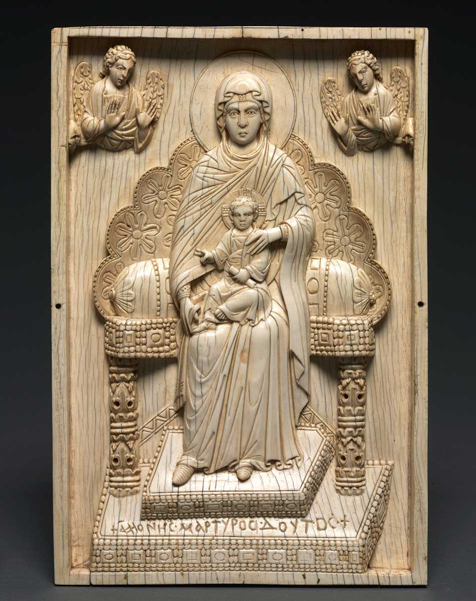 byzantine stroganoff ivory plaque