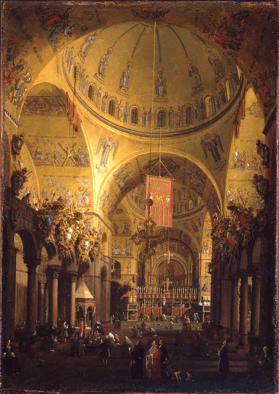 canaletto san marco interior venice painting