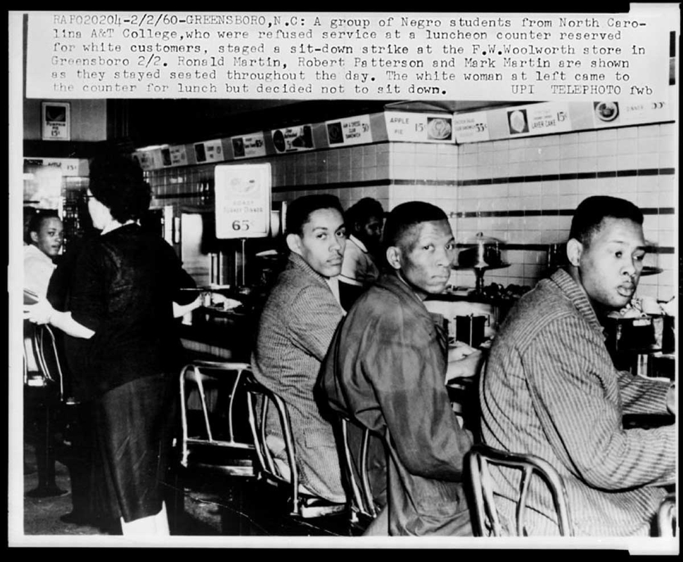 civil rights protest sit ins woolworths