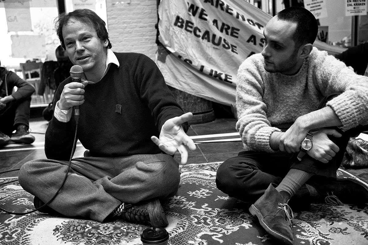 david graeber protest photo