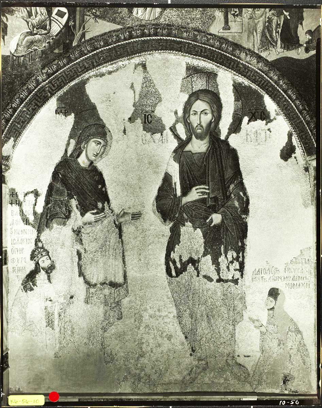 deesis chora monastery patron mosaic photograph