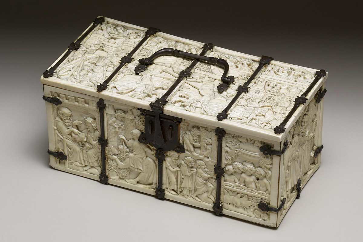 french ivory romance casket