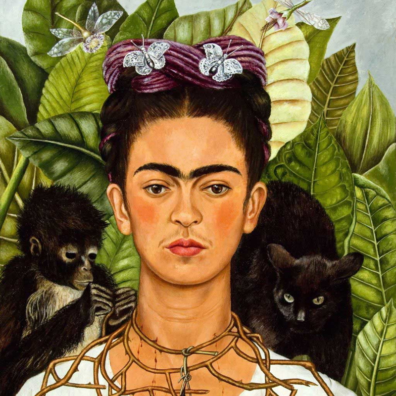frida kahlo self portrait thorn necklace