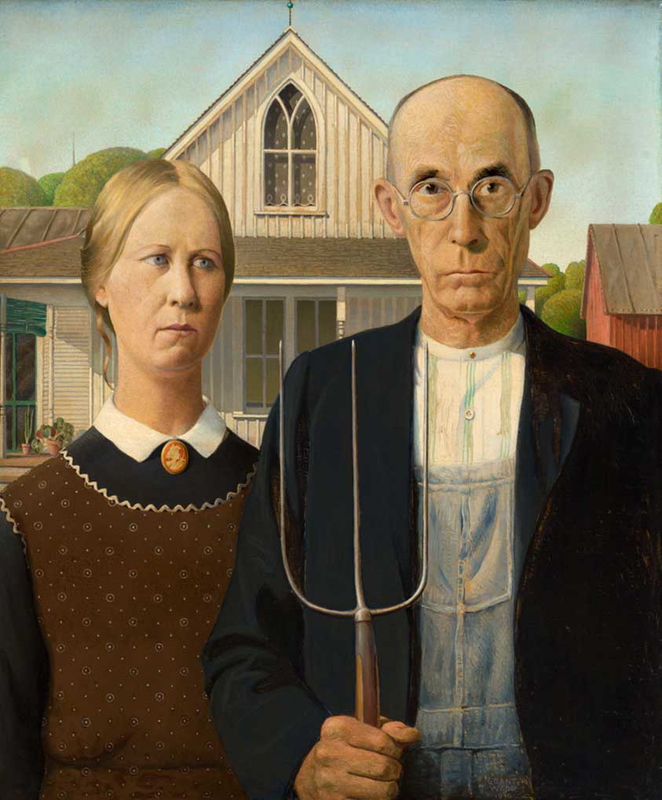 grant wood american gothic magical realism