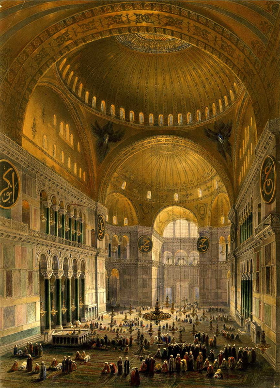hagia sophia interior louis haghe painting