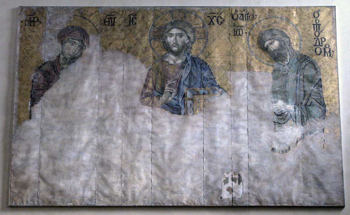 hagia sophia south gallery deesis mosaic copy