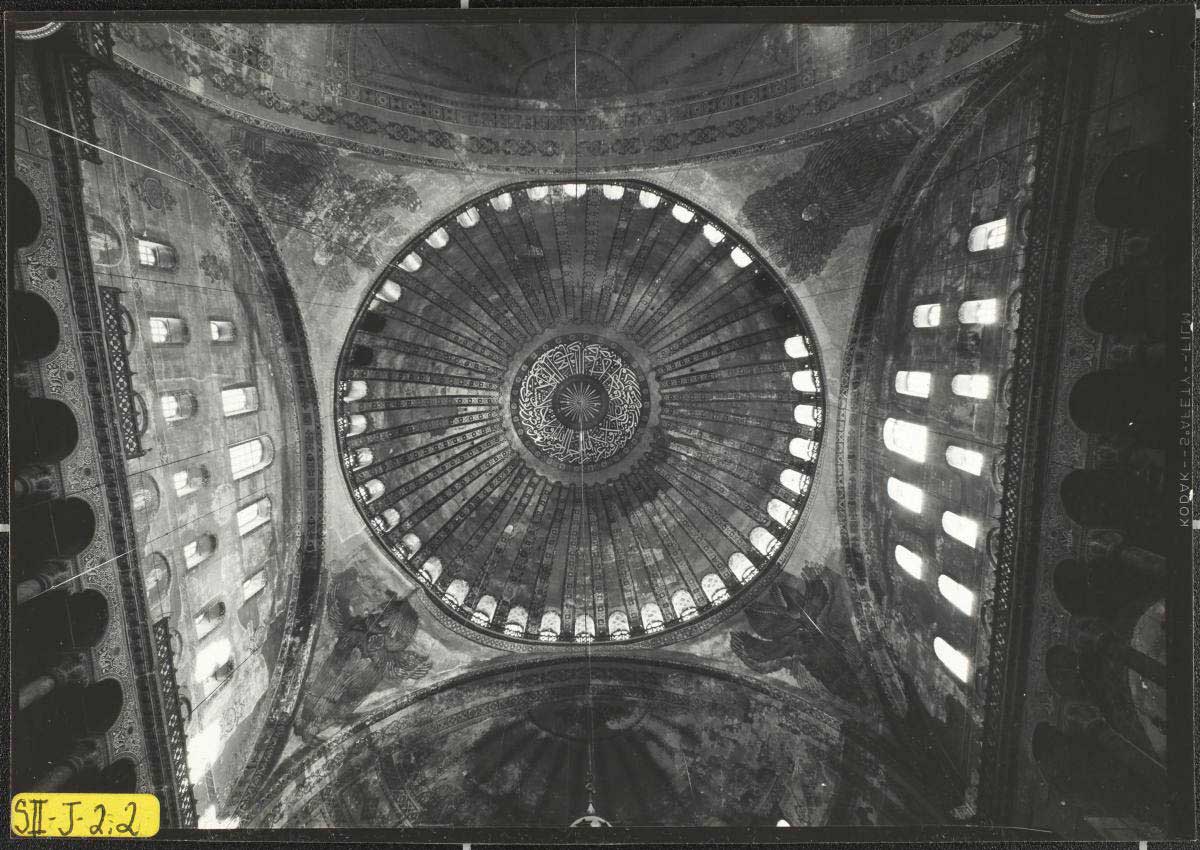 interior hagia sophia dome istanbul photograph
