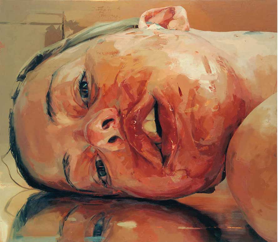 jenny saville reverse painting