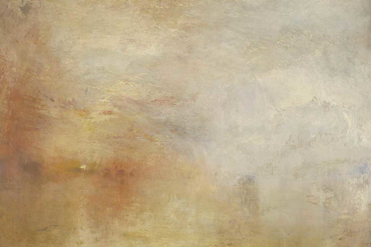 jmw turner sun setting lake romantic painting