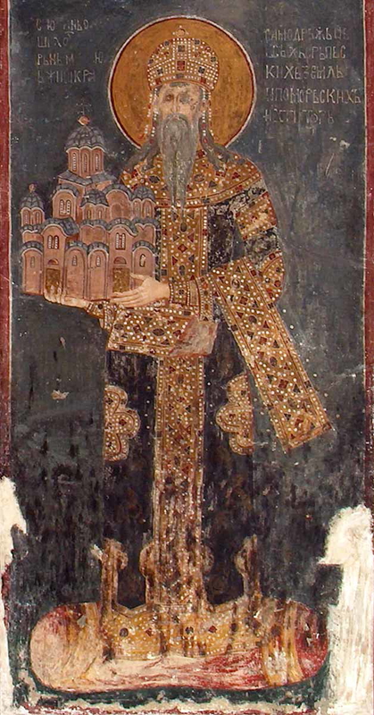 king milutin portrait fresco gracanica monastery