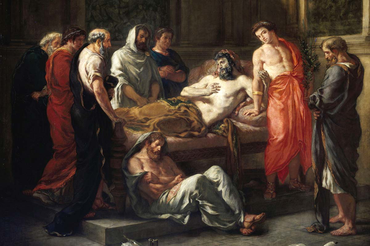 marcus aurelius last words painting by delacroix