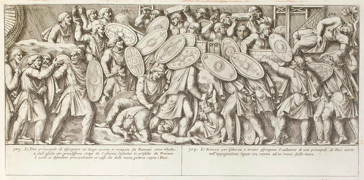 pietro santi bartoli dacians assaulting roman fortress print