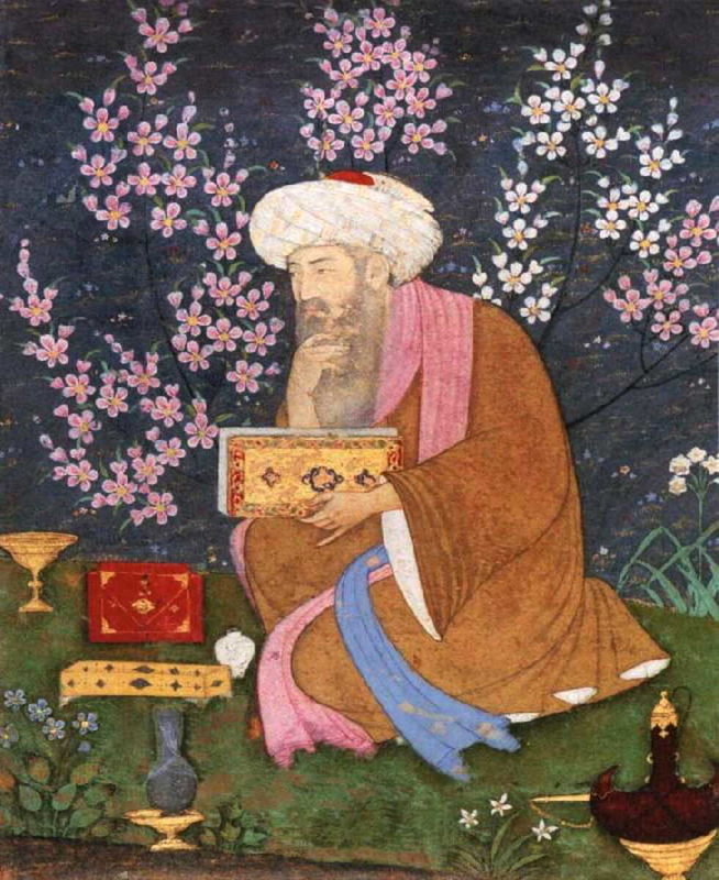 poet in garden