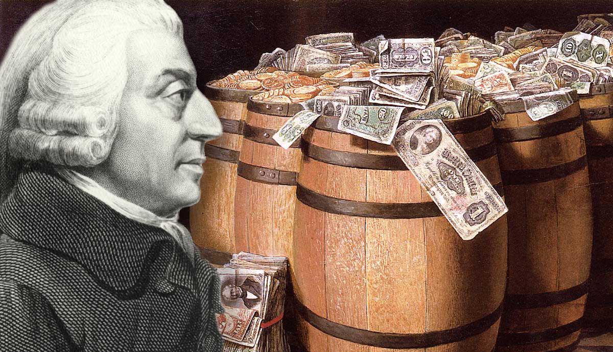 portait adam smith wealth of nations money