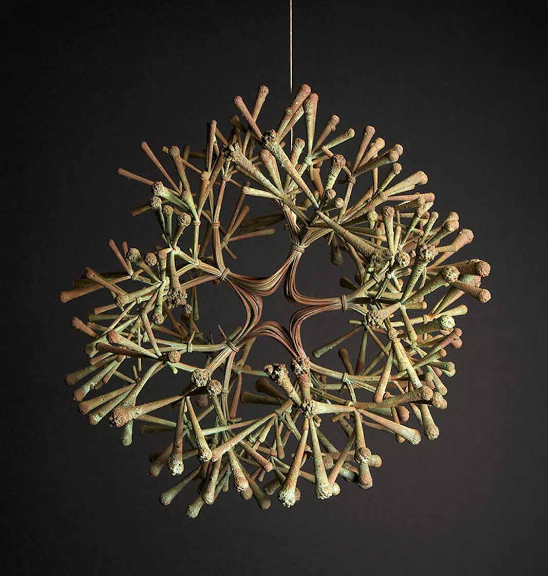 ruth asawa electroplated sculpture hanging