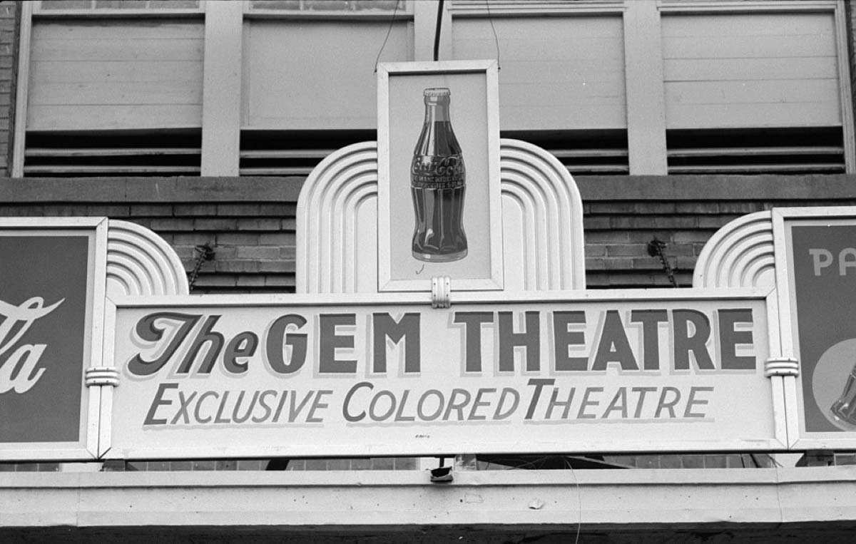 segregation colored theatre sign