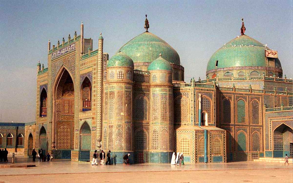 shrine caliph ali in mazar i sharif afghanistan