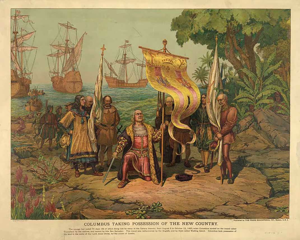 Columbus Taking Possession Of New Country