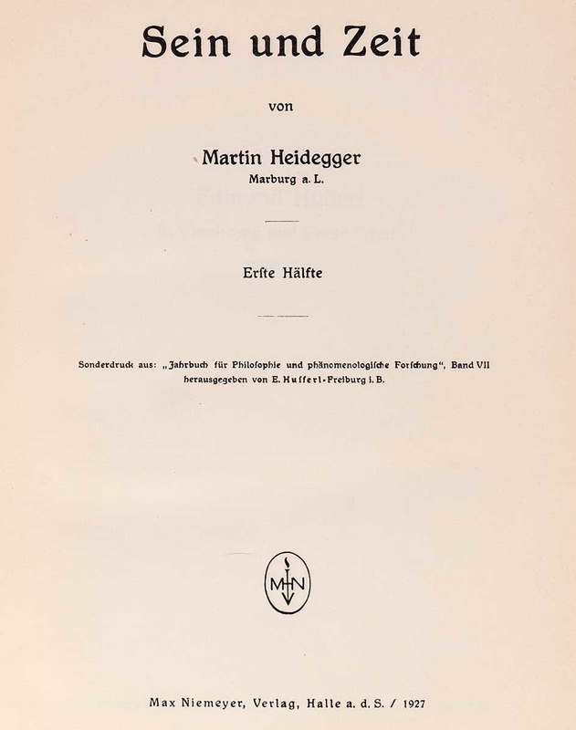 Sein und Zeit title page