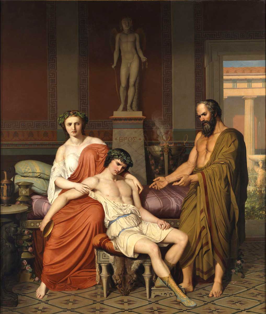 amores socrates chiding alcibiades painting