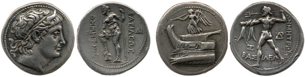 ancient silver coins of demetrius