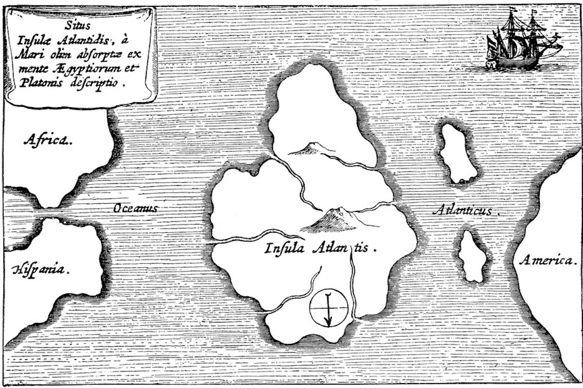 atlantis map athanasius kircher