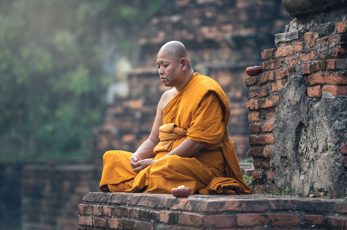 buddhist monk in meditation