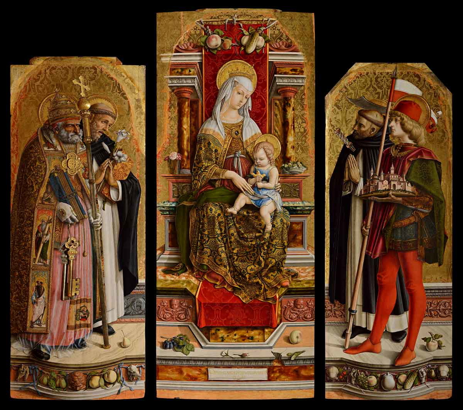 carlo crivelli camerino triptych painting