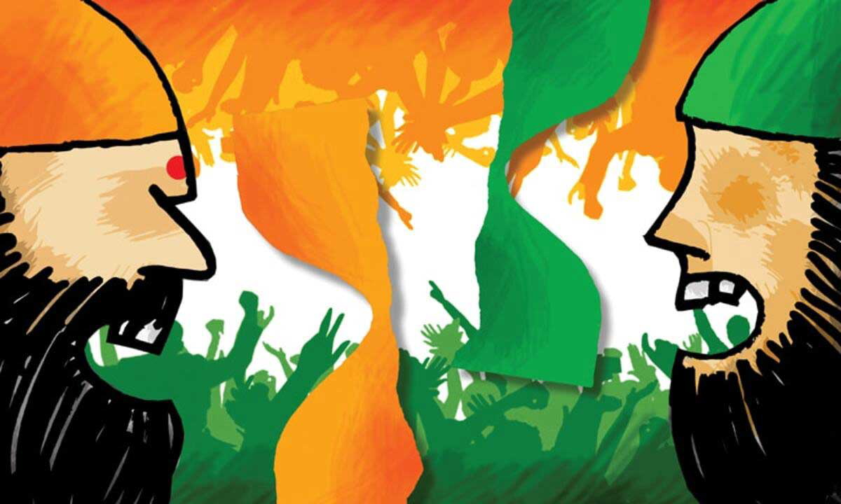 cartoon depiction two nation theory