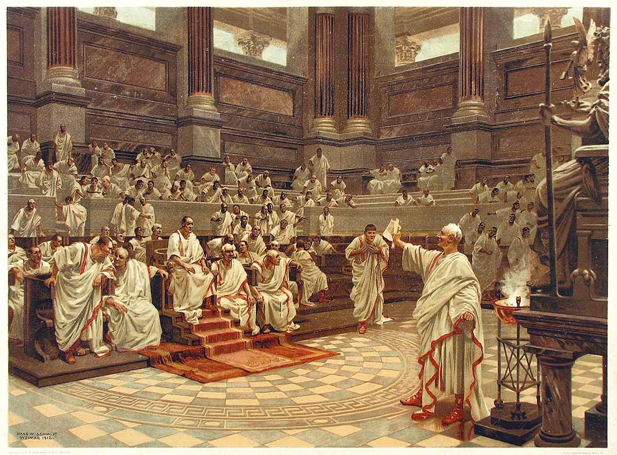 cicero speech attacking catilina in roman senate